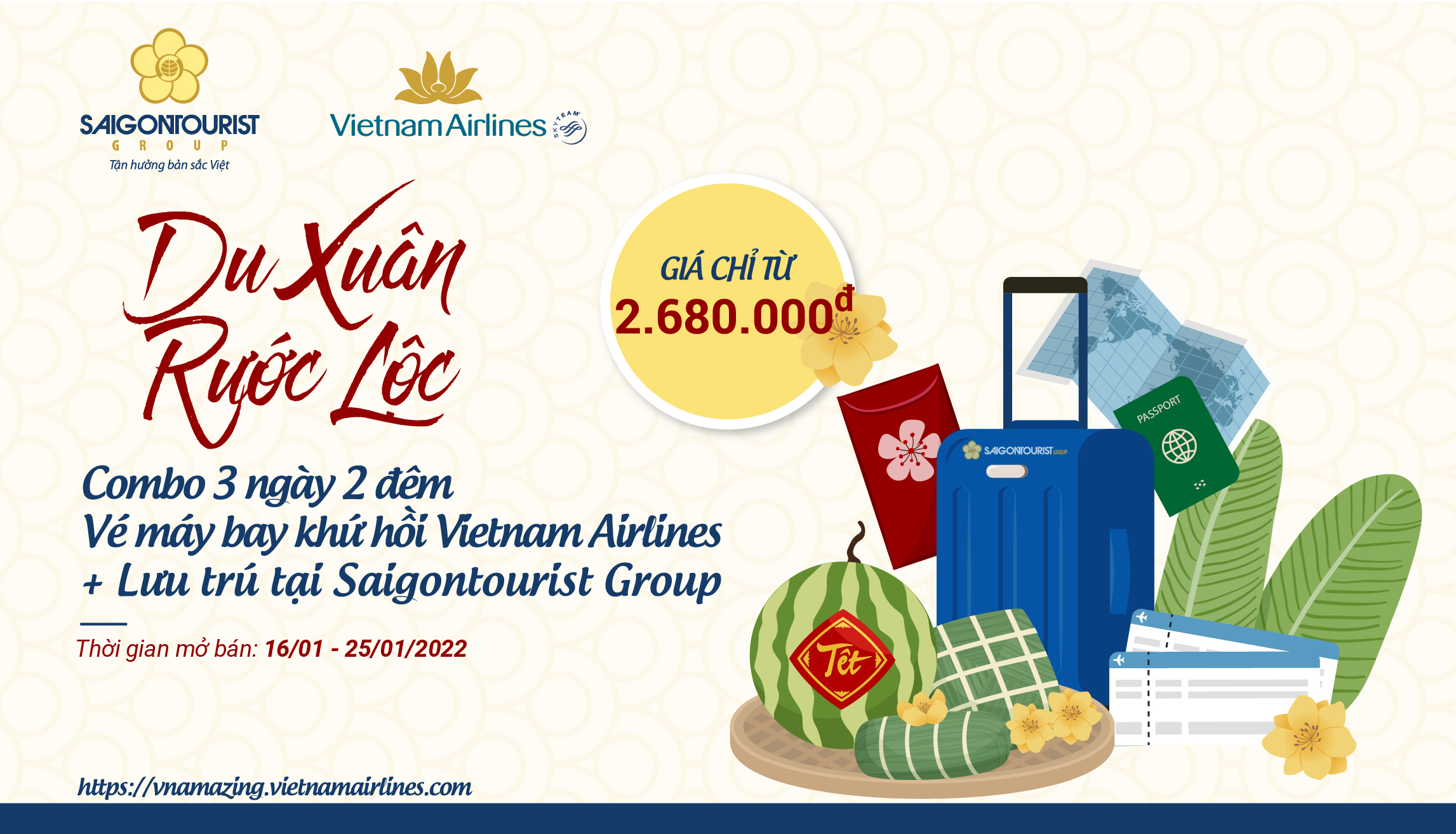 SAIGONTOURIST GROUP AND VIETNAM AIRLINES TO LAUNCH “SPRING TRAVEL TO GET FORTUNE” PROGRAM, A HOTEL ROOMS AND PLANE TICKETS COMBO